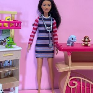 Barbie Doll with Pet Playset and Accessories